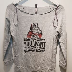 Santa Claus Tell Me What You Really Want For Christmas Women's T-SHIRT Size S